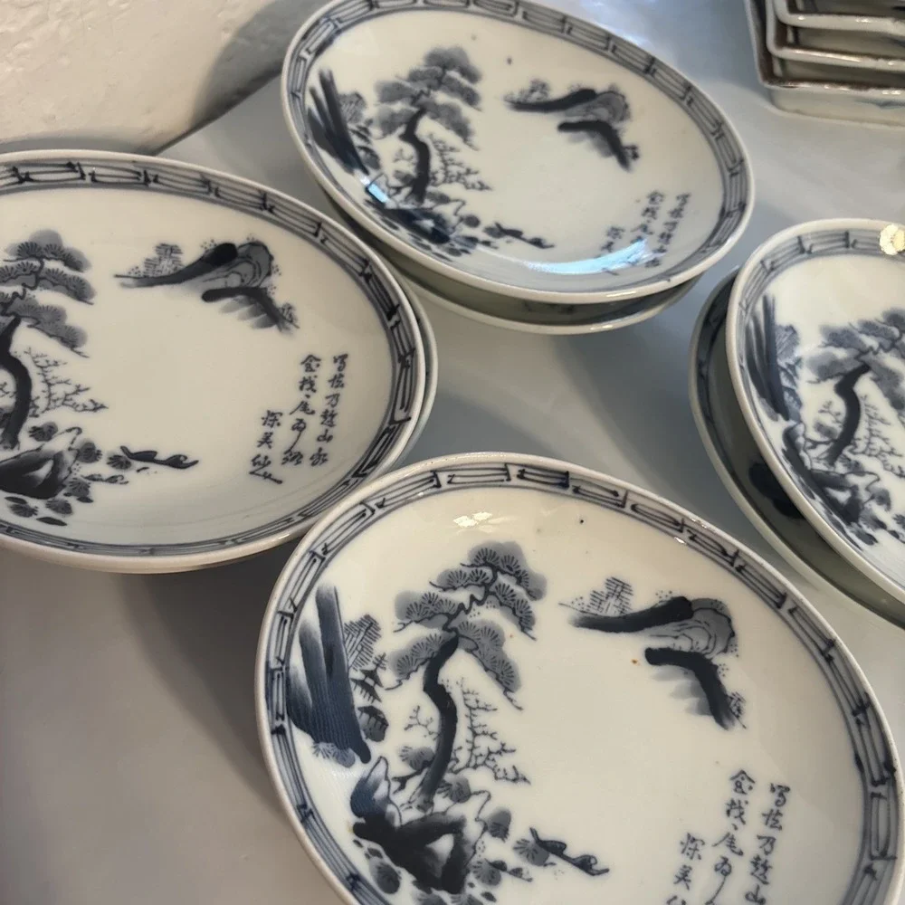 Japanese‎ Made Oval Dish Set Of 8